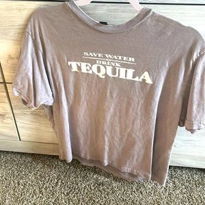 Save water drink tequila grey tshirt